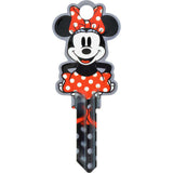 HILLMAN Disney Minnie House/Padlock Universal Key Blank KW1/10 Double, Pack of 5
