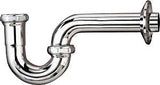 Plumb Pak PP150CP P-Trap, 1-1/2 in, NPT x Flanged, Brass, Chrome-Plated