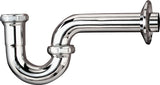 Plumb Pak PP150CP P-Trap, 1-1/2 in, NPT x Flanged, Brass, Chrome-Plated