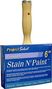 Linzer 3550-6 Paint Brush, 6 in W, 3-1/8 in L Bristle, Polyester Bristle, Threaded Handle