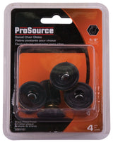 ProSource FE-51142-PS Furniture Slide Glide, PE/Steel, Black, Brass, 1-1/8 x 1-1/4 x 5/8 in Dimensions