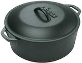 Lodge L8DOL3 Dutch Oven, 5 qt, Iron, Black, 10-1/4 in Dia, Loop Handle