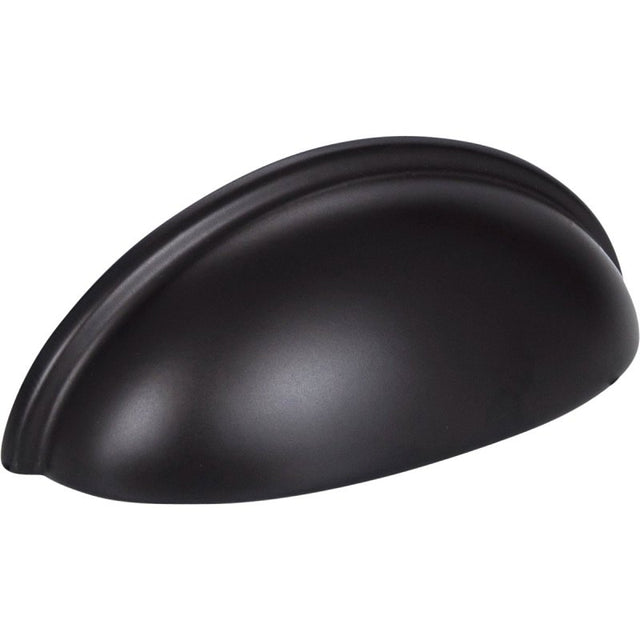 KasaWare K3833MB-6 Cabinet Cup Pull, 3-11/16 in L Handle, 1-5/16 in Projection, Zinc, Matte Black