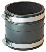 Fernco P1060-33 Flexible Coupling, 3 in, 3.97 in L, Socket, PVC, Black, 4.3 psi Pressure