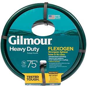 Gilmour 864751-1001 Garden Hose, 5/8 in, 75 ft L, Green, Vinyl