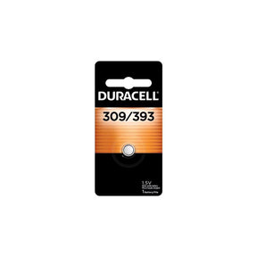 Duracell Silver Oxide 309/393 1.5 V 80 mAh Electronic/Watch Battery 1 pk, Pack of 6