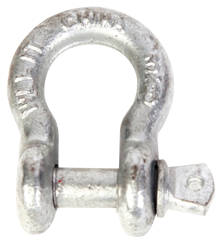 Baron 193LR-3/16 Anchor Shackle, 3/16 in Trade, 0.3 ton Working Load, Steel, Hot-Dipped Galvanized