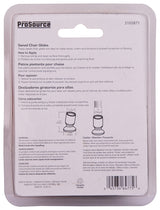 ProSource FE-51145-PS Furniture Slide Glide, PE/Steel, Black, Brass, 1-3/8 x 1-3/ x 1-3/8 in Dimensions