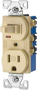 SWITCH RECPT/TOGG TR 1P 15A IV