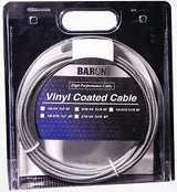 Baron 50201/50210 Aircraft Cable, 1/8 to 3/16 in Dia, 50 ft L, 340 lb Working Load, Galvanized Steel