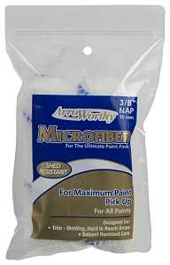 Arroworthy 4-MFR3T/P Mini Roller Cover, 3/8 in Thick Nap, 4 in L, Microfiber Cover, 12/PK