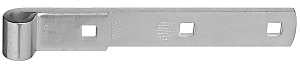 National Hardware N131-102 Strap Hinge, 0.19 in Thick Leaf, 8 in L x 1-1/4 in W, Steel, Zinc, 100 lb