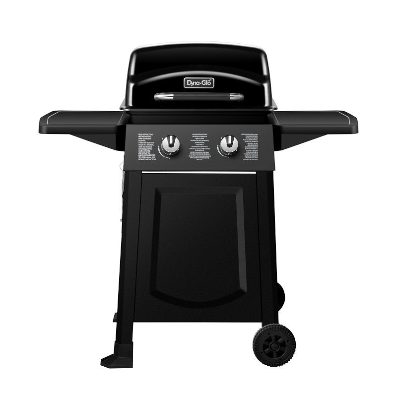 Dyna-Glo DGB300CNP-D Gas Grill, 20,000 Btu/hr BTU, Liquid Propane, 2-Burner, 310 sq-in Primary Cooking Surface, Black