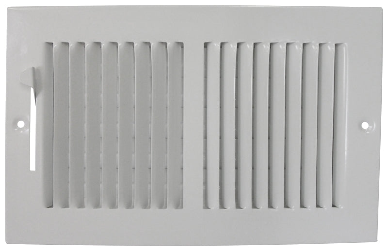ProSource BB10X6W Baseboard Register, 11-3/4 in L, 7-3/4 in W, 50 deg Air Deflection, Steel, White