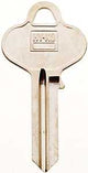 Hy-Ko 11010RU4 Key Blank, Brass, Nickel, For: Russwin and Corbin Cabinet, House Locks and Padlocks, RU4 Key Number, Pack of 10