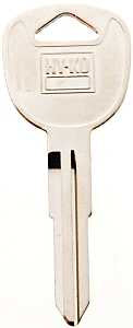 Hy-Ko 11010KK1 Automotive Key Blank, Brass, Nickel, For: Kia Vehicle Locks, KK1 Key Number, Pack of 10