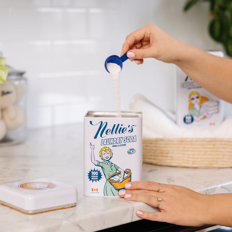 Nellie's NLS-100T Laundry Detergent, 3.3 lb Pouch, Powder
