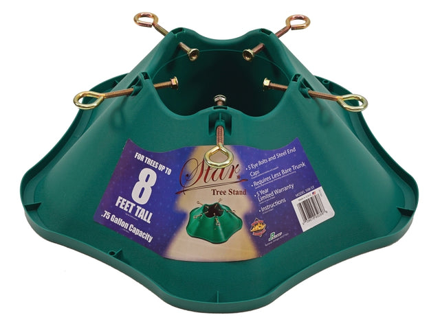 Jack-Post 508-ST Natural Tree Stand, 7 in H, Plastic, Green, Pack of 12