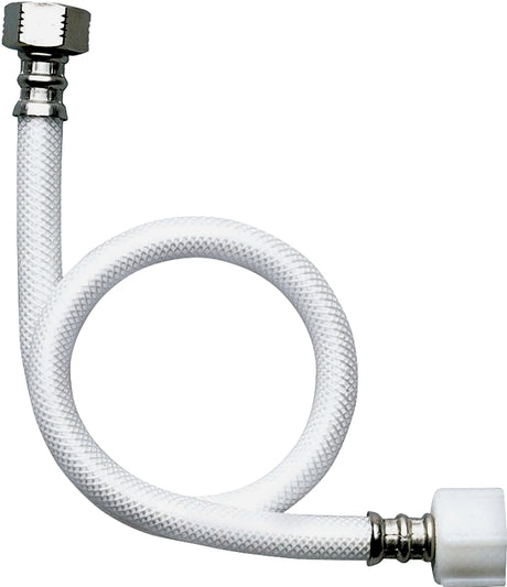 Fluidmaster B1TV12 Toilet Connector, 3/8 in Inlet, Compression Inlet, 7/8 in Outlet, Ballcock Outlet, Vinyl Tubing