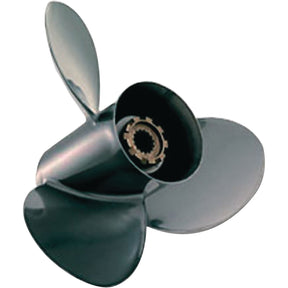 Quicksilver Black Diamond Aluminum Propeller 3 Blade RH With Rubber Hub