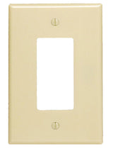 Leviton Ivory 1 gang Plastic Decorator Wall Plate 1 pk