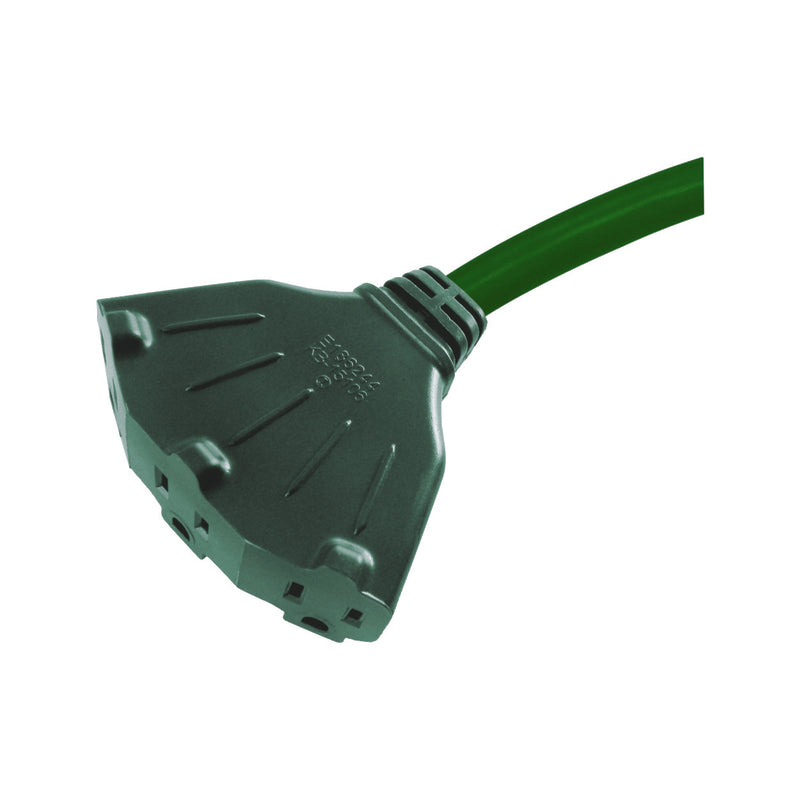 Ace Outdoor 50 ft. L Green Triple Outlet Cord 16/3 SJTW