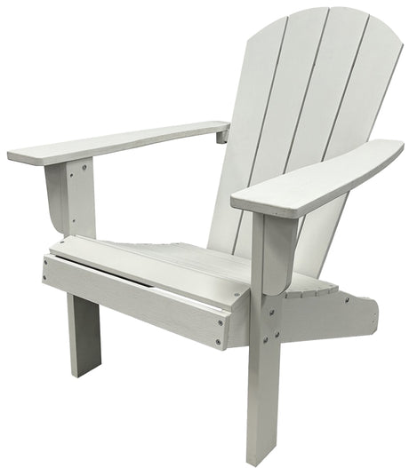 Seasonal Trends HKWS629A-W Adirondack Chair, 29.7 in W, 35.43 in D, 36 in H, Resin Wood Seat, Resin Wood and Steel Frame