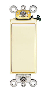 Leviton 20 amps Rocker Grounding Switch Ivory 1 pk