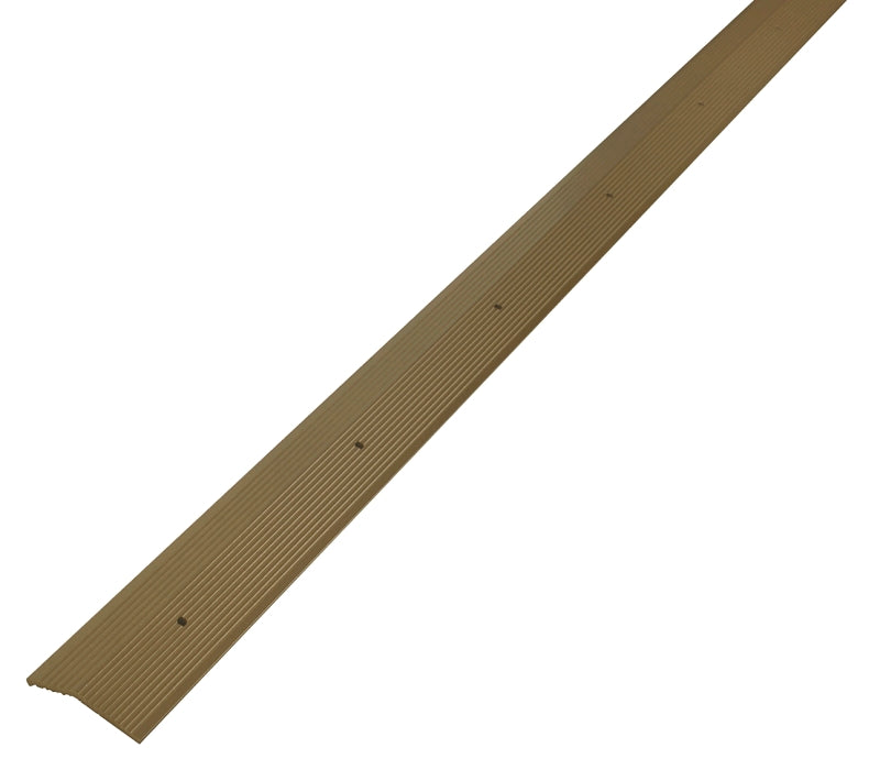 M-D 43383 Carpet Trim, 72 in L, 2 in W, Flooring Surface, Antique Brass