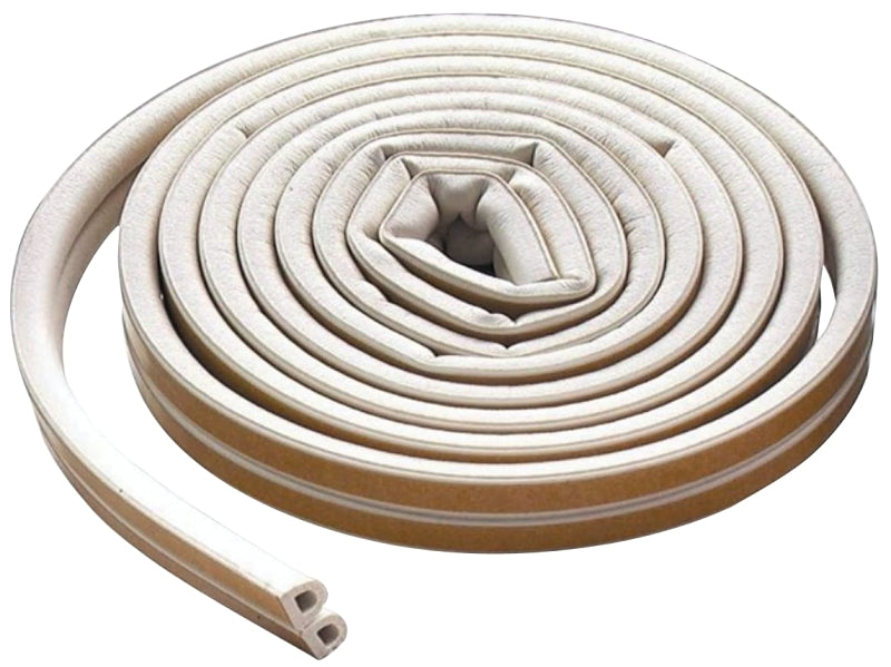 M-D 63628 Weatherstrip Tape, 11/32 in W, 17 ft L, EPDM, White