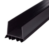 M-D 43339 Under Door Seal, 2 in W, 1-3/4 in Thick, 36 in L, Vinyl, Black