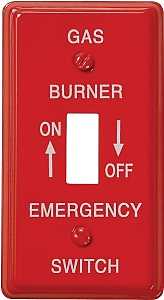 Amerelle C976T Wallplate, Rectangular, 4-1/8 in L, 2-1/4 in W, 1-Gang, Steel, Red