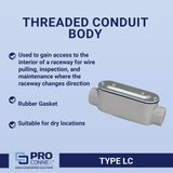 Sigma Engineered Solutions ProConnex 1 in. D Die-Cast Aluminum Conduit Body For Rigid/IMC 1 pk