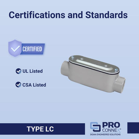 Sigma Engineered Solutions ProConnex 1 in. D Die-Cast Aluminum Conduit Body For Rigid/IMC 1 pk