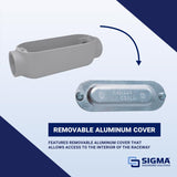 Sigma Engineered Solutions ProConnex 1 in. D Die-Cast Aluminum Conduit Body For Rigid/IMC 1 pk