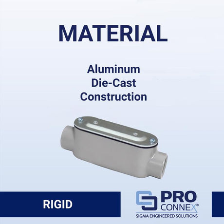 Sigma Engineered Solutions ProConnex 1 in. D Die-Cast Aluminum Conduit Body For Rigid/IMC 1 pk