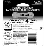 Duracell Zinc Air 10 1.4 V 100 mAh Hearing Aid Battery DA10 8 pk