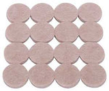 ProSource FE-50201-PS Furniture Pad, Felt Cloth, Beige, 1 in Dia, 3/16 in Thick, Round