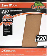 Gator 3314 Sanding Sheet, 11 in L, 320 Grit, Garnet Abrasive, 9 in W