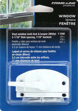 Prime-Line F 2588 Sash Lock, 5.438 in L x 3.813 in W x 1.125 in H Dimensions, Zinc