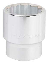 Vulcan MT-SS6048 Drive Socket, 1-1/2 in Socket, 3/4 in Drive, 12-Point, Chrome Vanadium Steel, Chrome