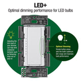 Lutron Maestro White 150 W 3-Way Dimmer Switch 1 pk