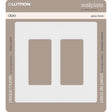 Lutron Claro White 2 gang Plastic Decorator Wall Plate 1 pk