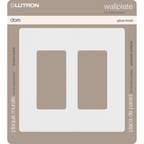 Lutron Claro White 2 gang Plastic Decorator Wall Plate 1 pk
