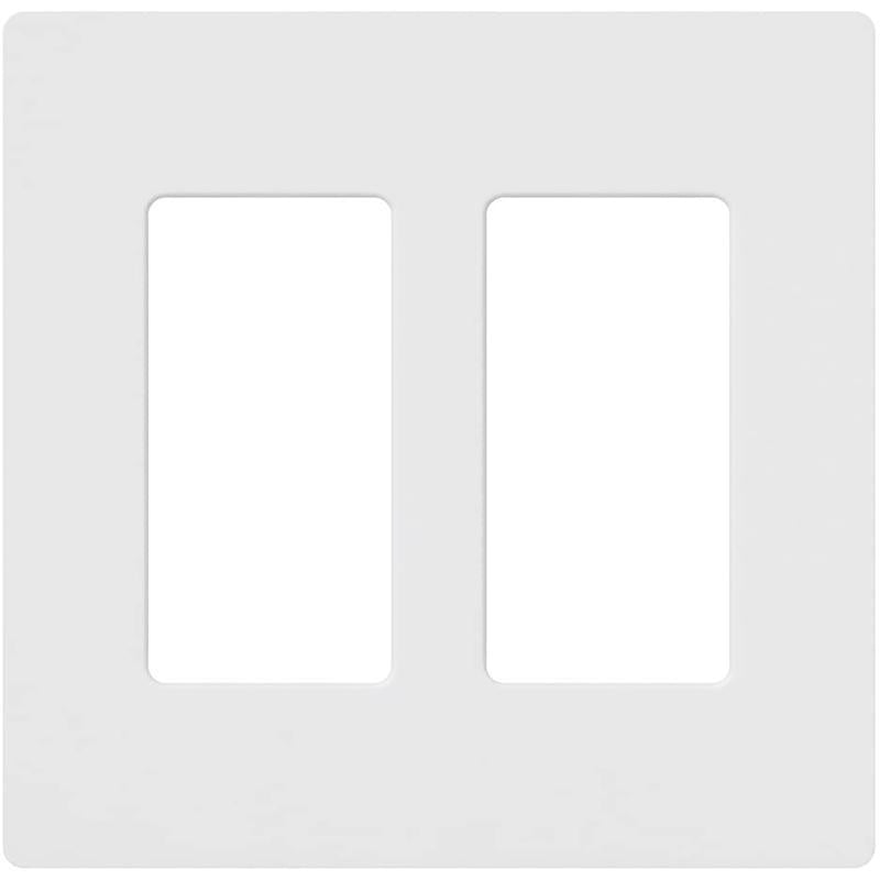 Lutron Claro White 2 gang Plastic Decorator Wall Plate 1 pk
