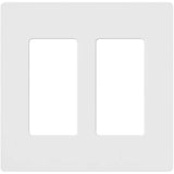 Lutron Claro White 2 gang Plastic Decorator Wall Plate 1 pk