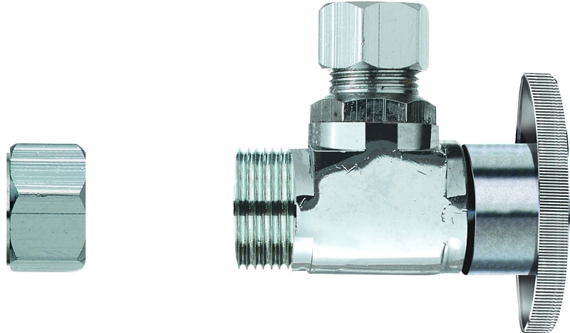 Plumb Pak PP32-1PCLF Angle Transition Valve, 1/2 x 3/8 in Connection, CPVC x Tube, CPVC Body