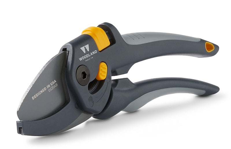 Woodland Tools Co 05-2004-100 Heavy-Duty Pruner, 5/8 in Cutting Capacity, HCS Blade, Anvil Blade, 8.1 in OAL