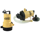 K2 Pumps 1/4 HP 1600 gph Thermoplastic Switchless Switch Dual Suction AC Utility Pump