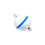 Taylor Traditional Sur-Moor Mooring Buoy - White With Blue Reflective Striping
